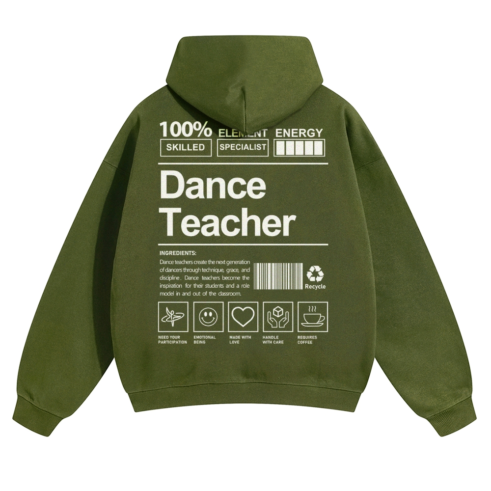 Dance Teacher Pure Cotton Hoodie
