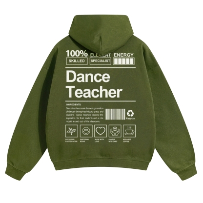 Dance Teacher Pure Cotton Hoodie