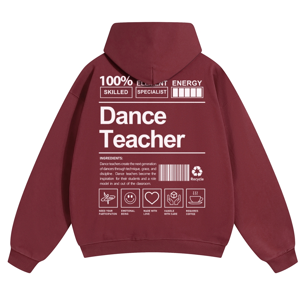Dance Teacher Pure Cotton Hoodie