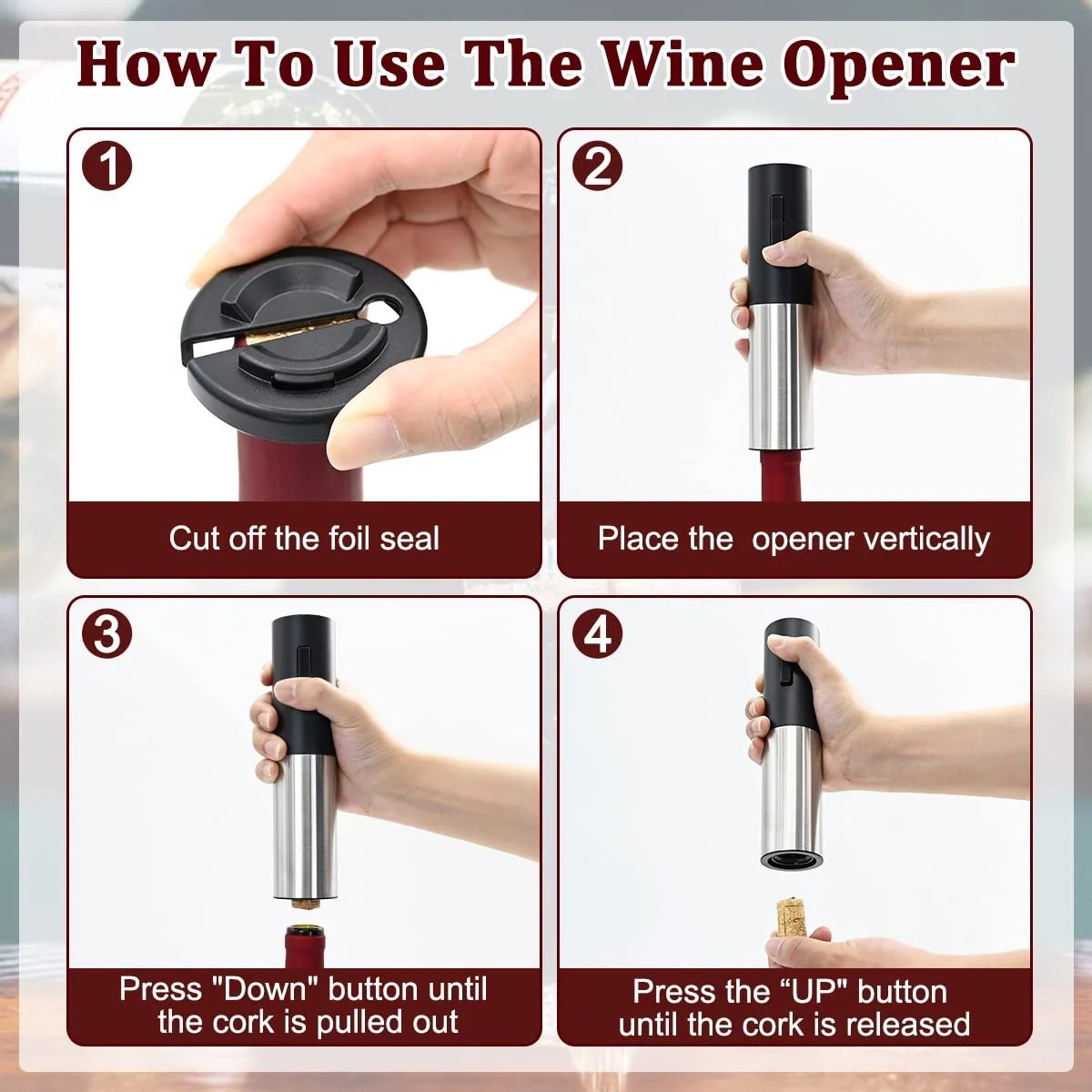 ??2023 Summer Hot Sale- Electric wine bottle opener