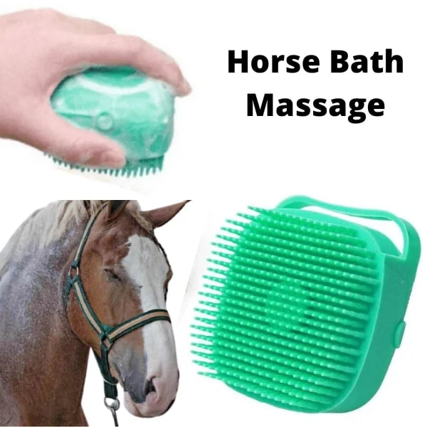 ?? ????Bathroom ??Horse Dog Cat?? Bath Brush Massage Gloves Soft Safety Silicone Comb Pet Accessories??