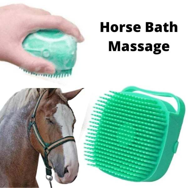 ?? ????Bathroom ??Horse Dog Cat?? Bath Brush Massage Gloves Soft Safety Silicone Comb Pet Accessories??