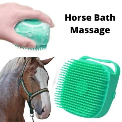 ?? ????Bathroom ??Horse Dog Cat?? Bath Brush Massage Gloves Soft Safety Silicone Comb Pet Accessories??