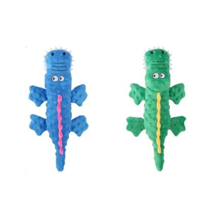 ??Squeaky crocodile plush for aggressive chewers??