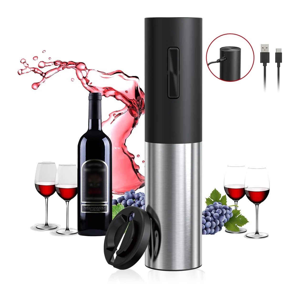 ??2023 Summer Hot Sale- Electric wine bottle opener