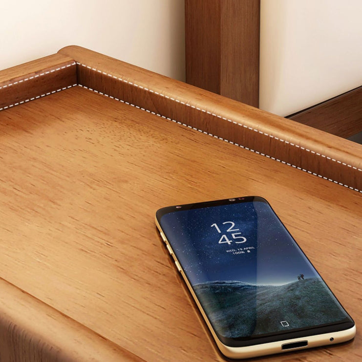 Modern Wooden Bedside Nightstand with Storage Drawers