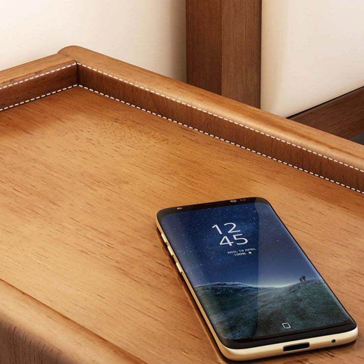 Modern Wooden Bedside Nightstand with Storage Drawers