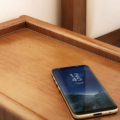 Modern Wooden Bedside Nightstand with Storage Drawers