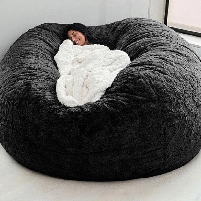 7FT Giant Bean Bag Sofa Cover (No Filling) | Living Room Lounge Chair