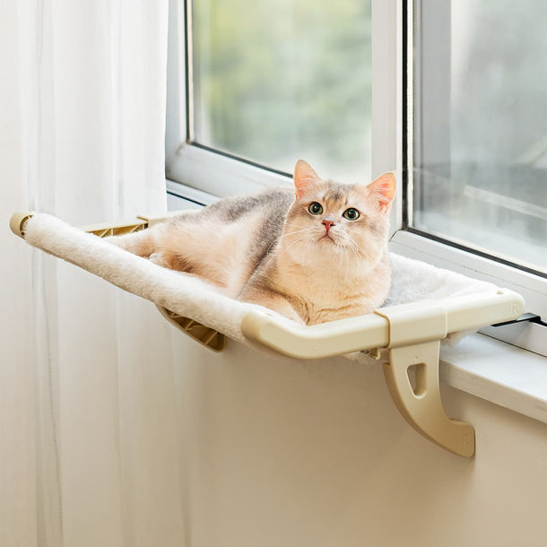Cat Window/Bedside Hammock | Cozy Space-Saving Cat Lounge