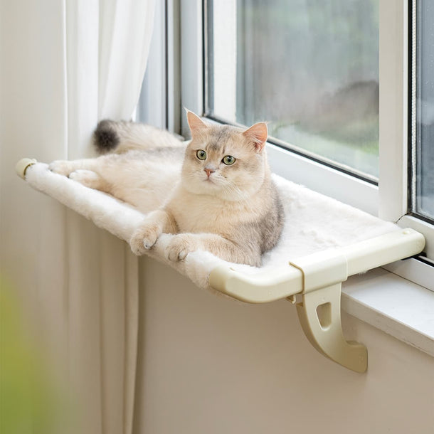 Cat Window/Bedside Hammock | Cozy Space-Saving Cat Lounge