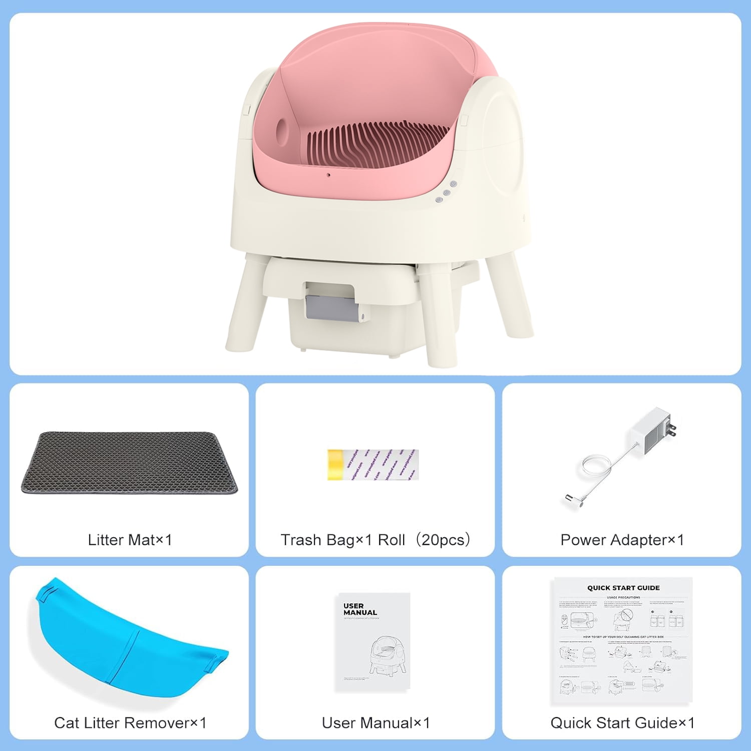 🐾 Smart Self-Cleaning Cat Litter Box