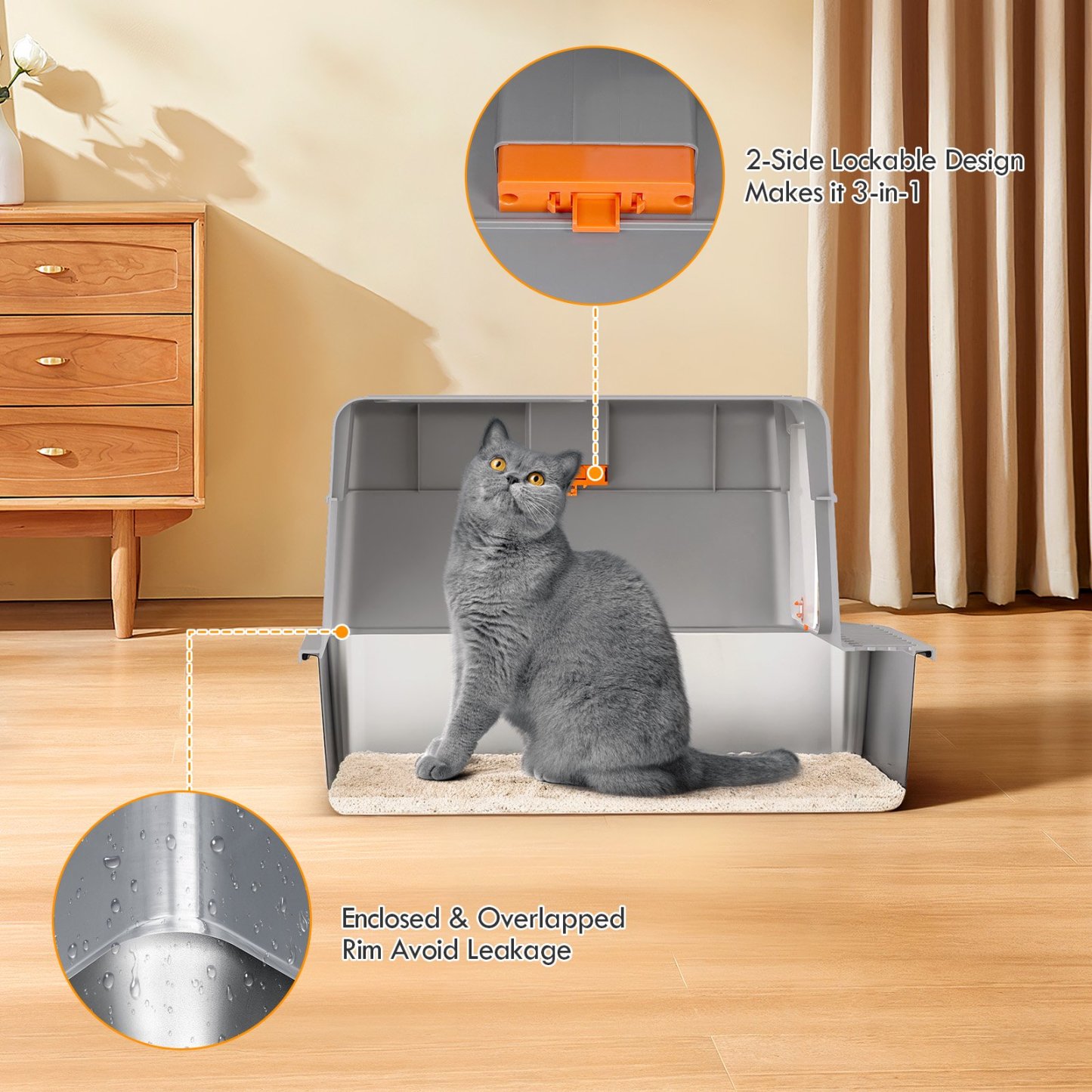 Stainless Steel Cat Litter Box