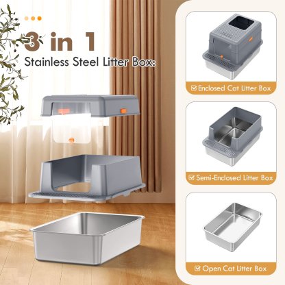 Stainless Steel Cat Litter Box