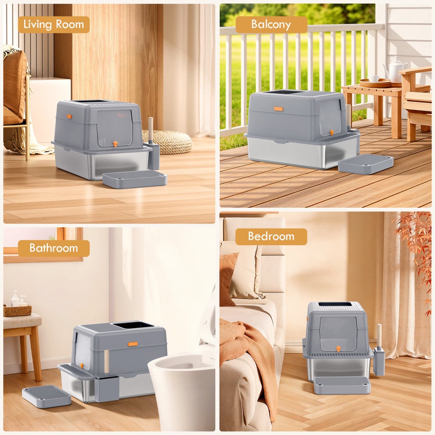 Stainless Steel Cat Litter Box