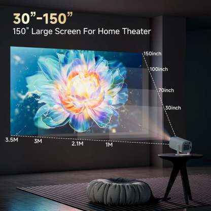 Mini Smart Projector  — Portable 4K-Compatible Home Cinema