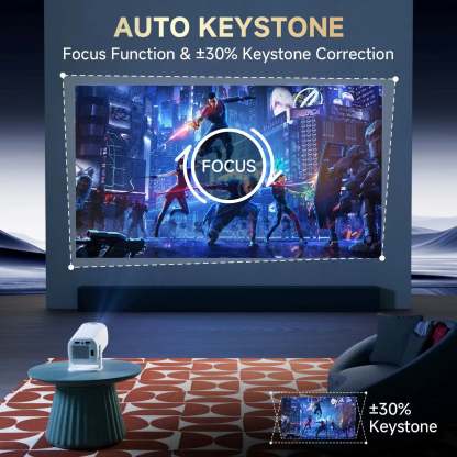 Mini Smart Projector  — Portable 4K-Compatible Home Cinema