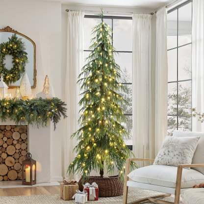 Elegant Tall & Slim LED Christmas Tree