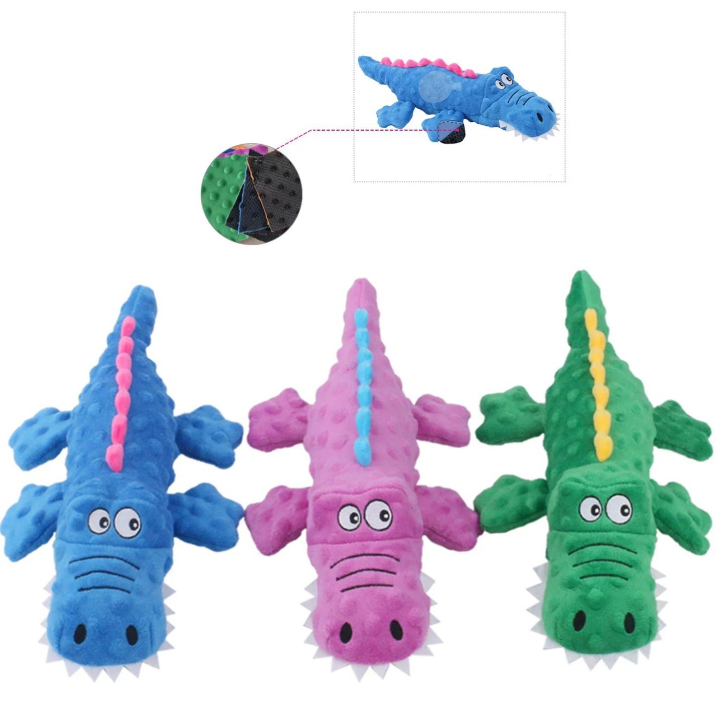 ??Squeaky crocodile plush for aggressive chewers??