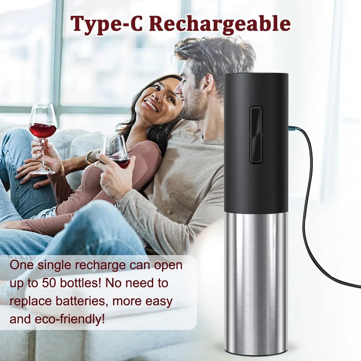 ??2023 Summer Hot Sale- Electric wine bottle opener