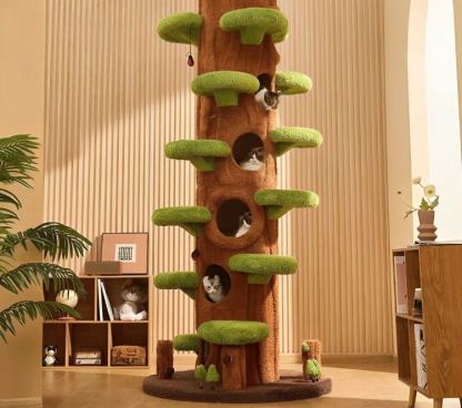 Luxury Cat Tree Looks Like Tree Tall Climbing Frame