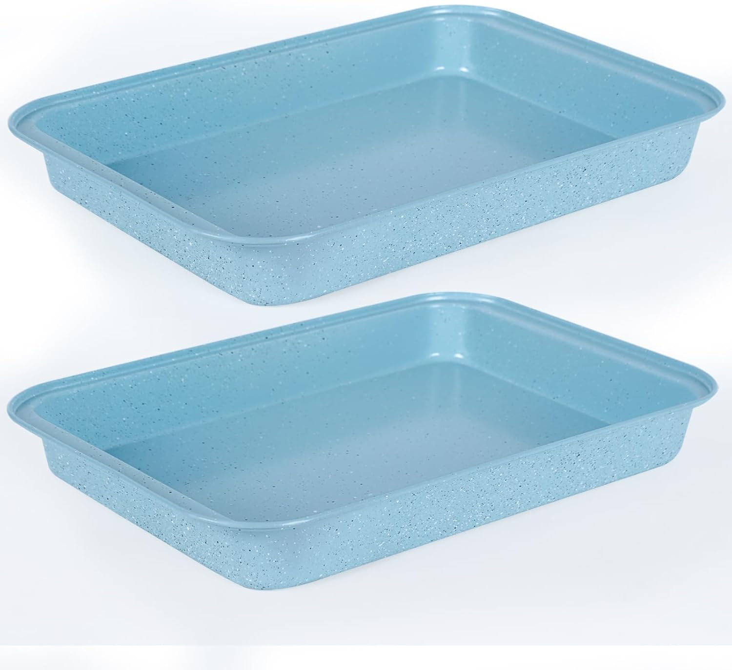 9x13 Baking Pan Set of 2, Nonstick 13 x 9 Cake Pan for Oven, Deep Rectangle Pan