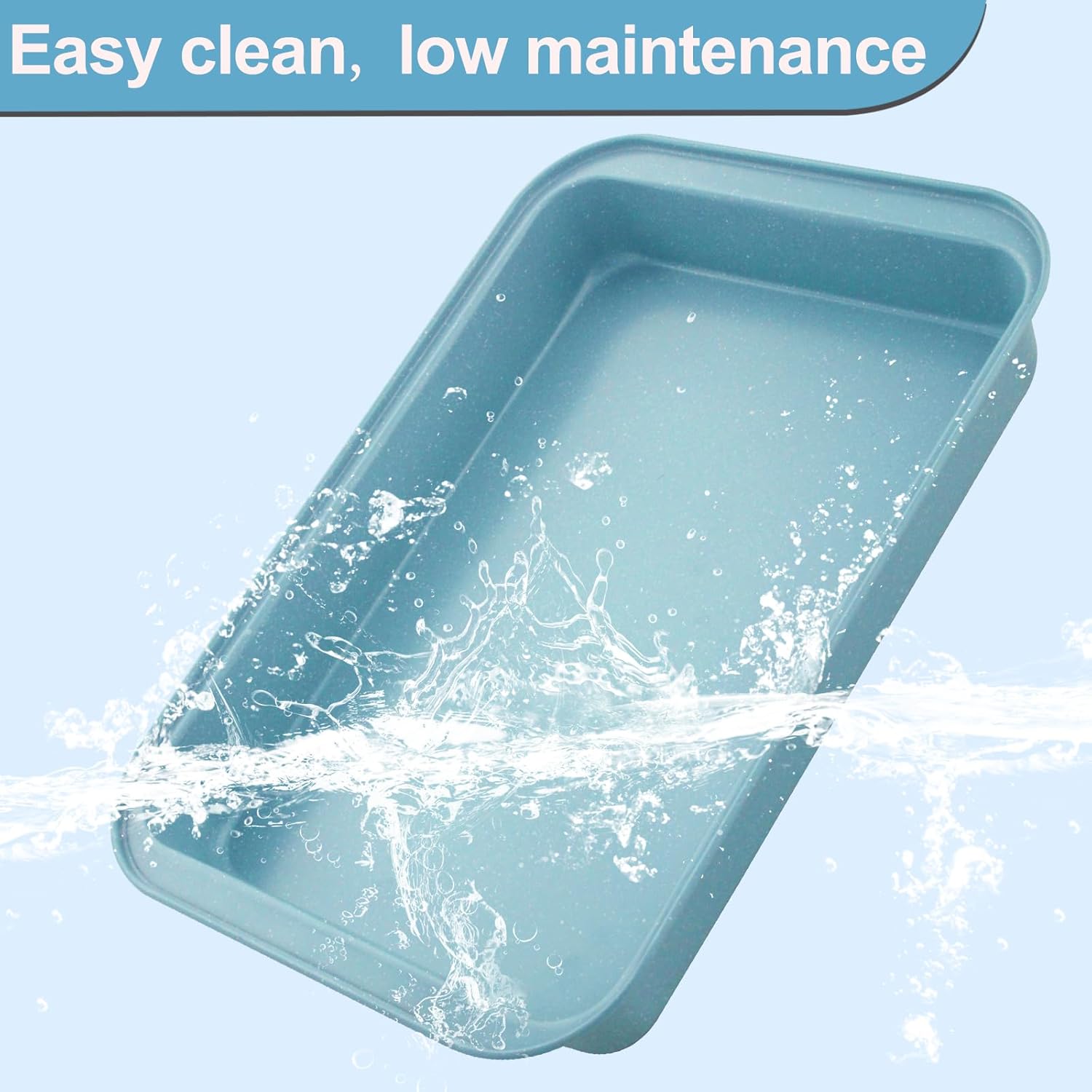 9x13 Baking Pan Set of 2, Nonstick 13 x 9 Cake Pan for Oven, Deep Rectangle Pan