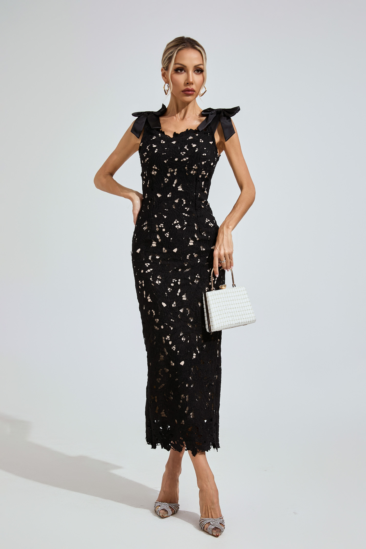 Kaia Ture Black Corset Maxi Dress
