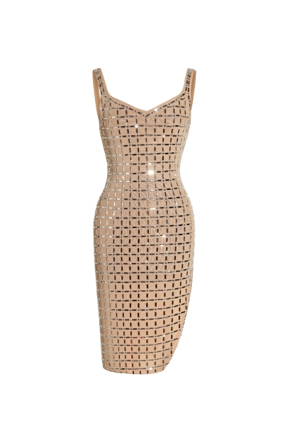 Carina Sleeveless Diamond Midi Dress
