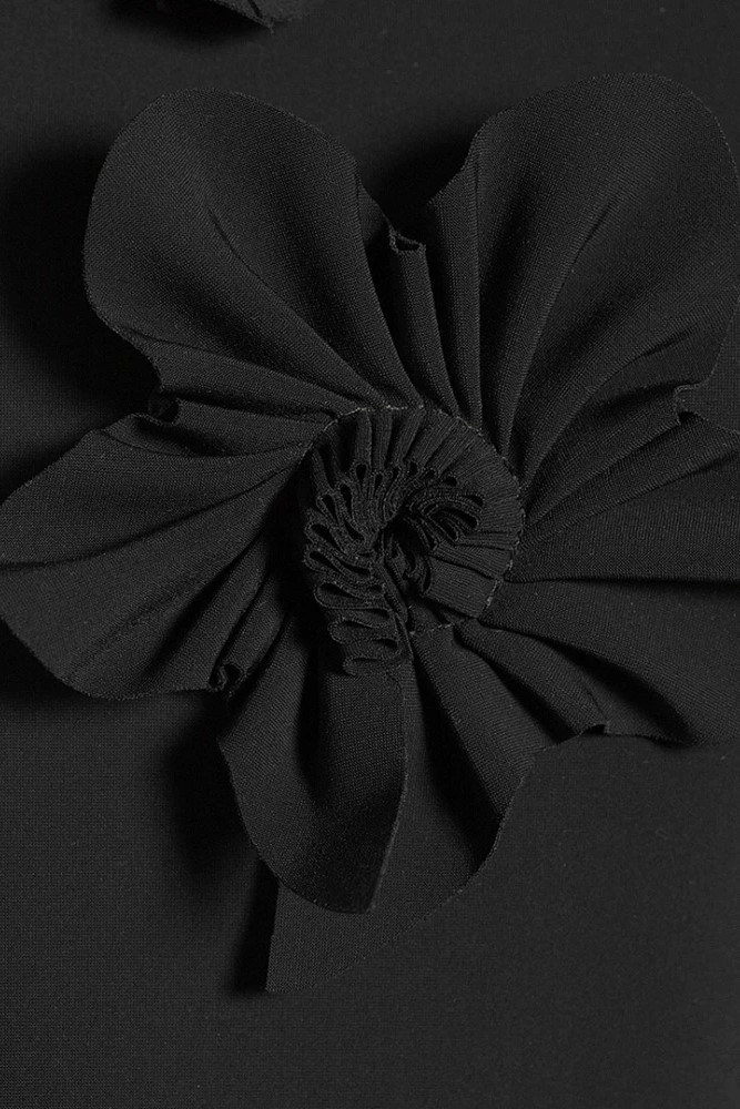 Joanna Black 3D Floral High Neck Sleeveless Maxi Dress