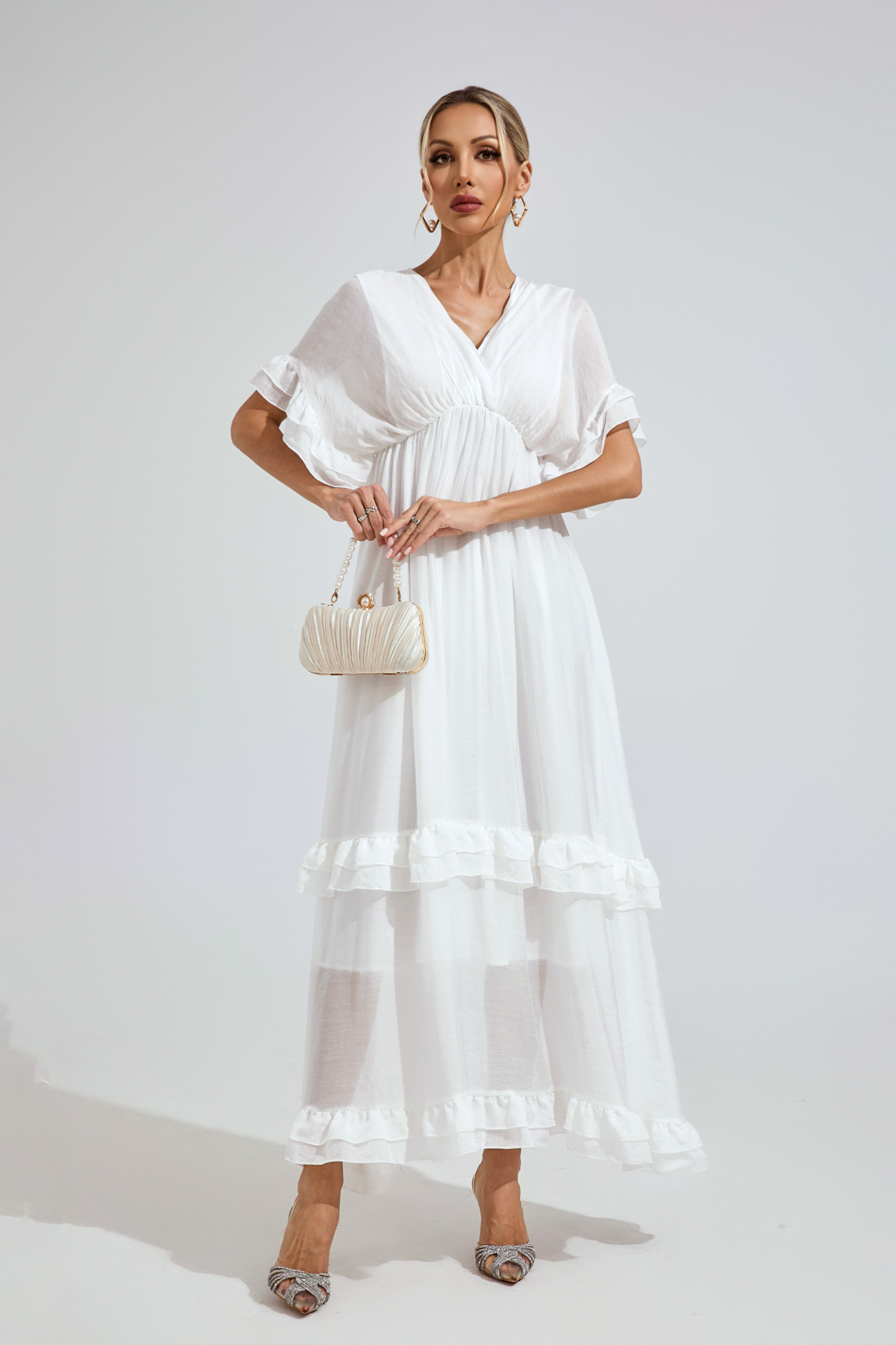 Kelly White A-line Skater Dress