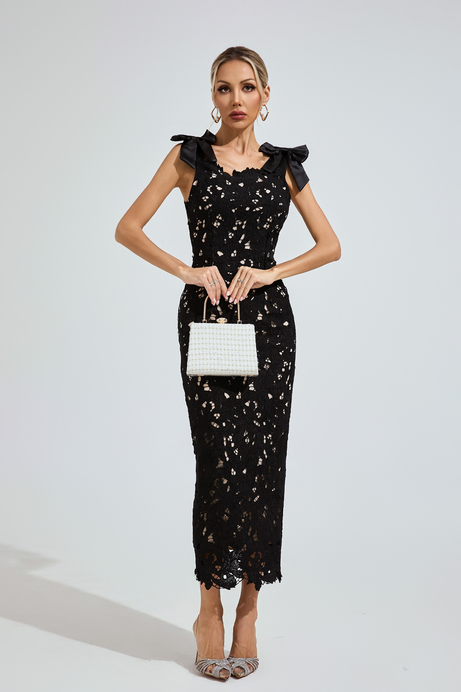 Kaia Ture Black Corset Maxi Dress