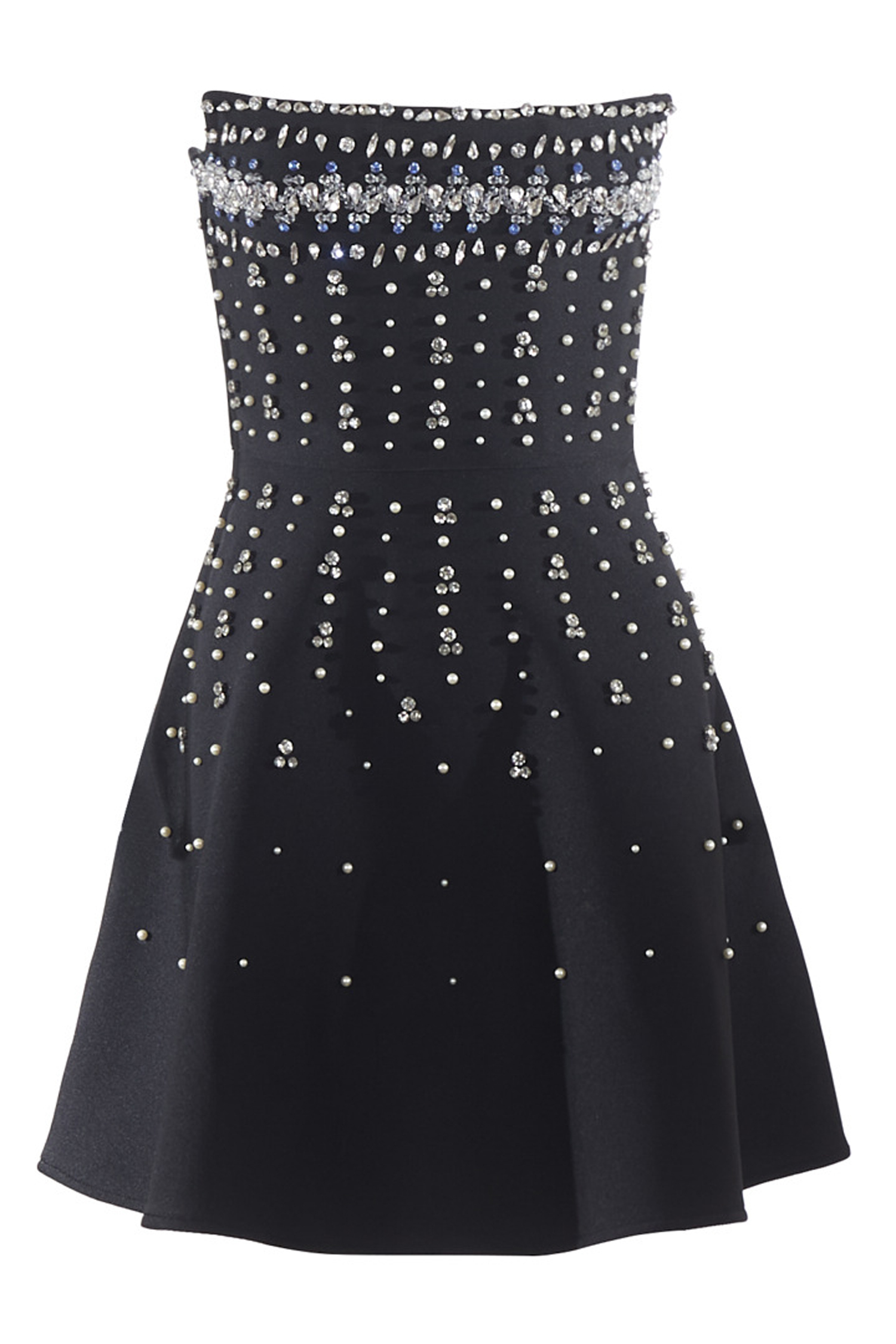 Erica Black Diamond Embellished Mini Dress