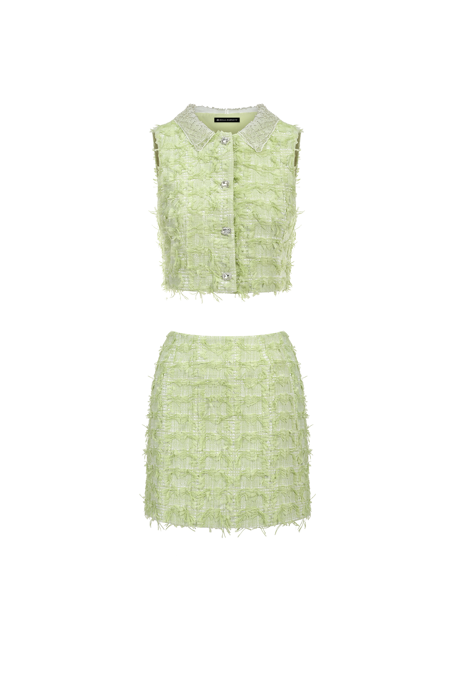 Delores Sleeveless Green Set