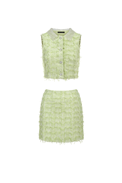 Delores Sleeveless Green Set