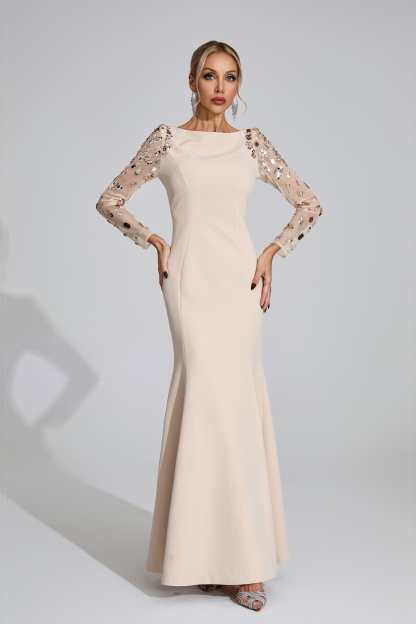 Cilla Apricot Diamond Maxi Dress