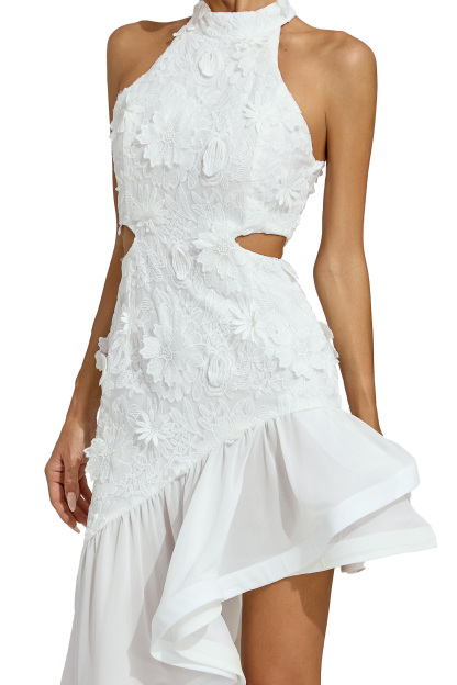 Kendra White Lace Cut Out Dress