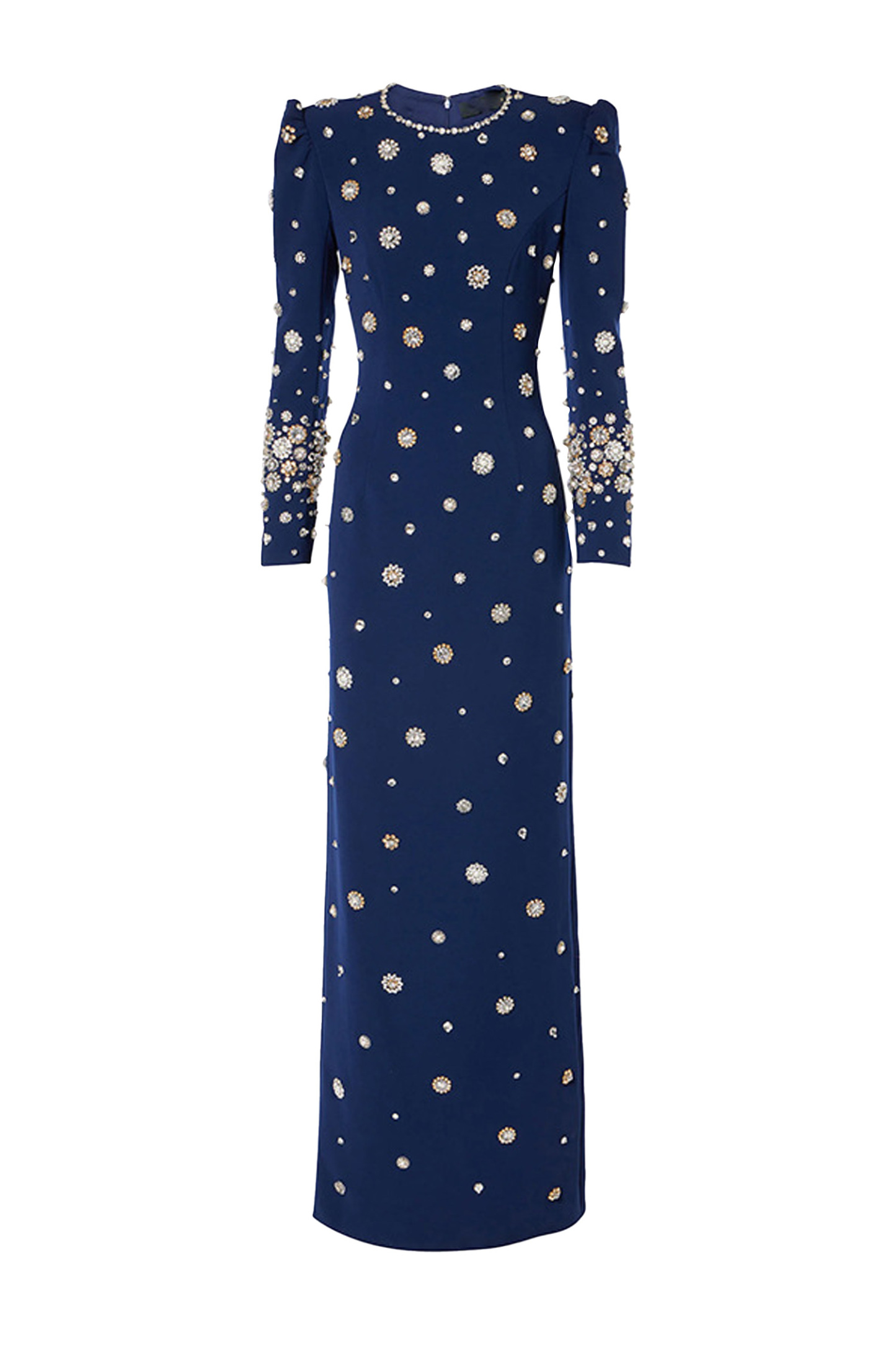 Dena Blue Diamond Long Sleeve Dress
