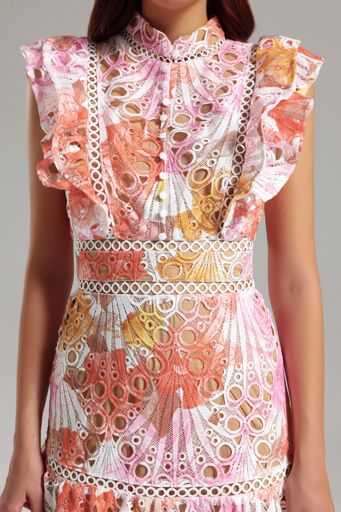 Lauren Sleeveless Lace Midi Dress