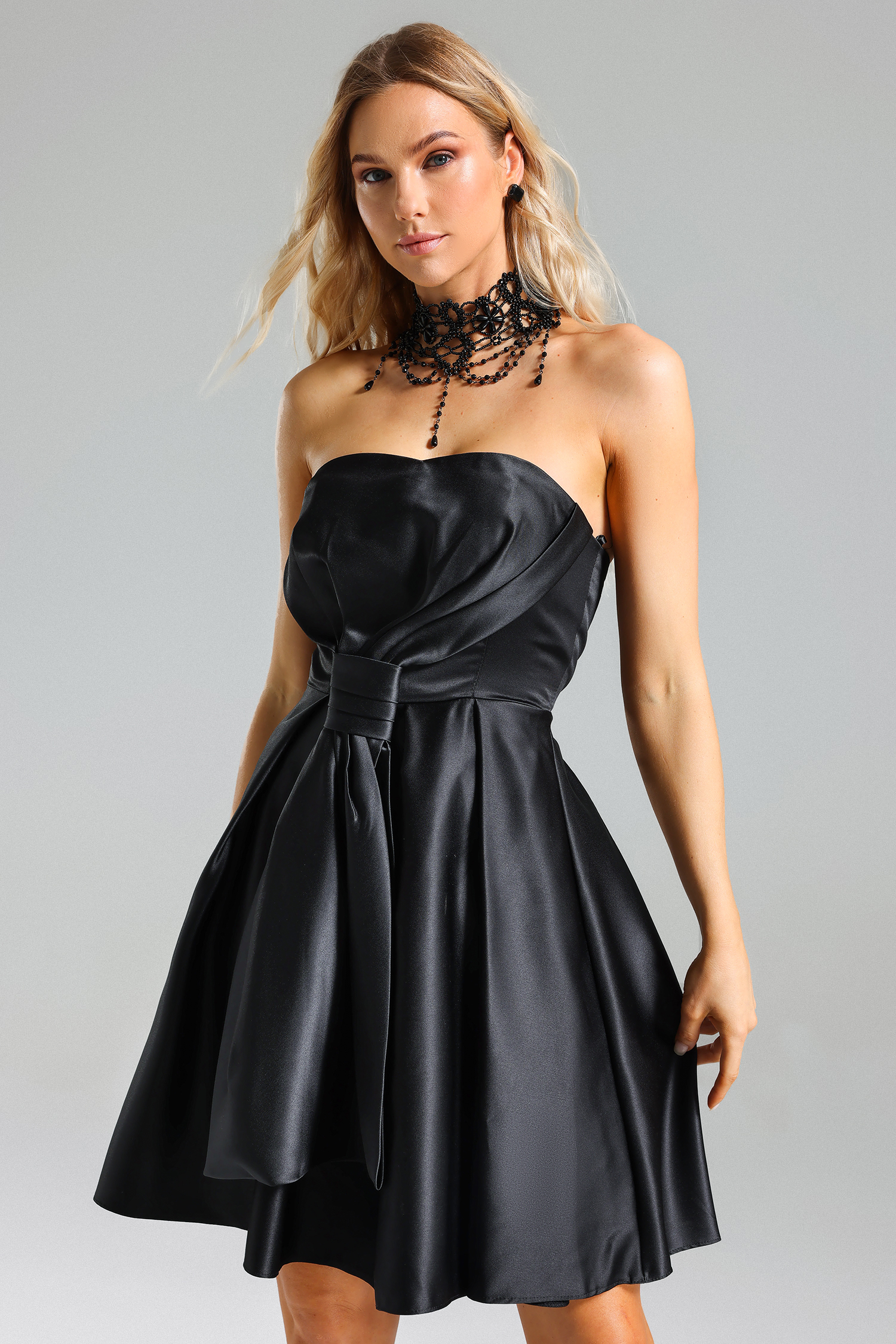 Dagny Satin Strappy Dress