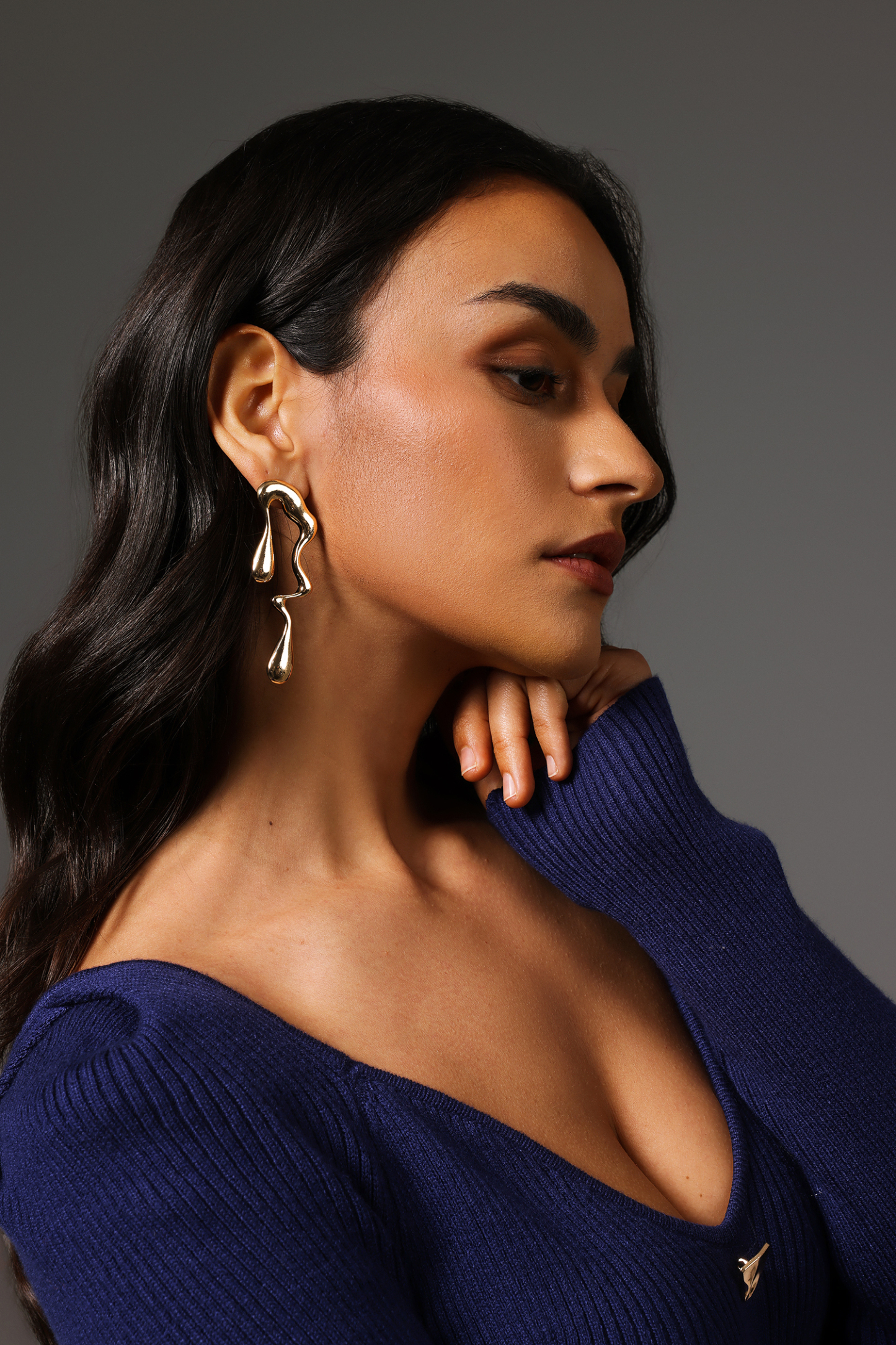 Elaina Irregularity Water Drop Earrings