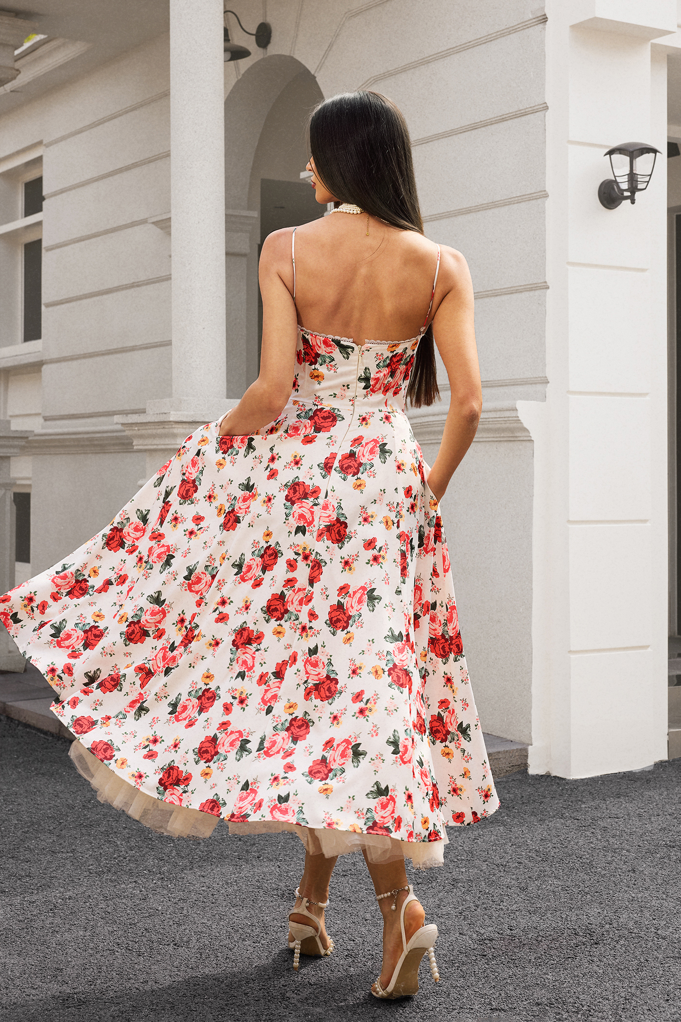 Ethel Corset Flowers Maxi Dress