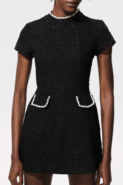 Danae Short Sleeve Diamond Mini Dress