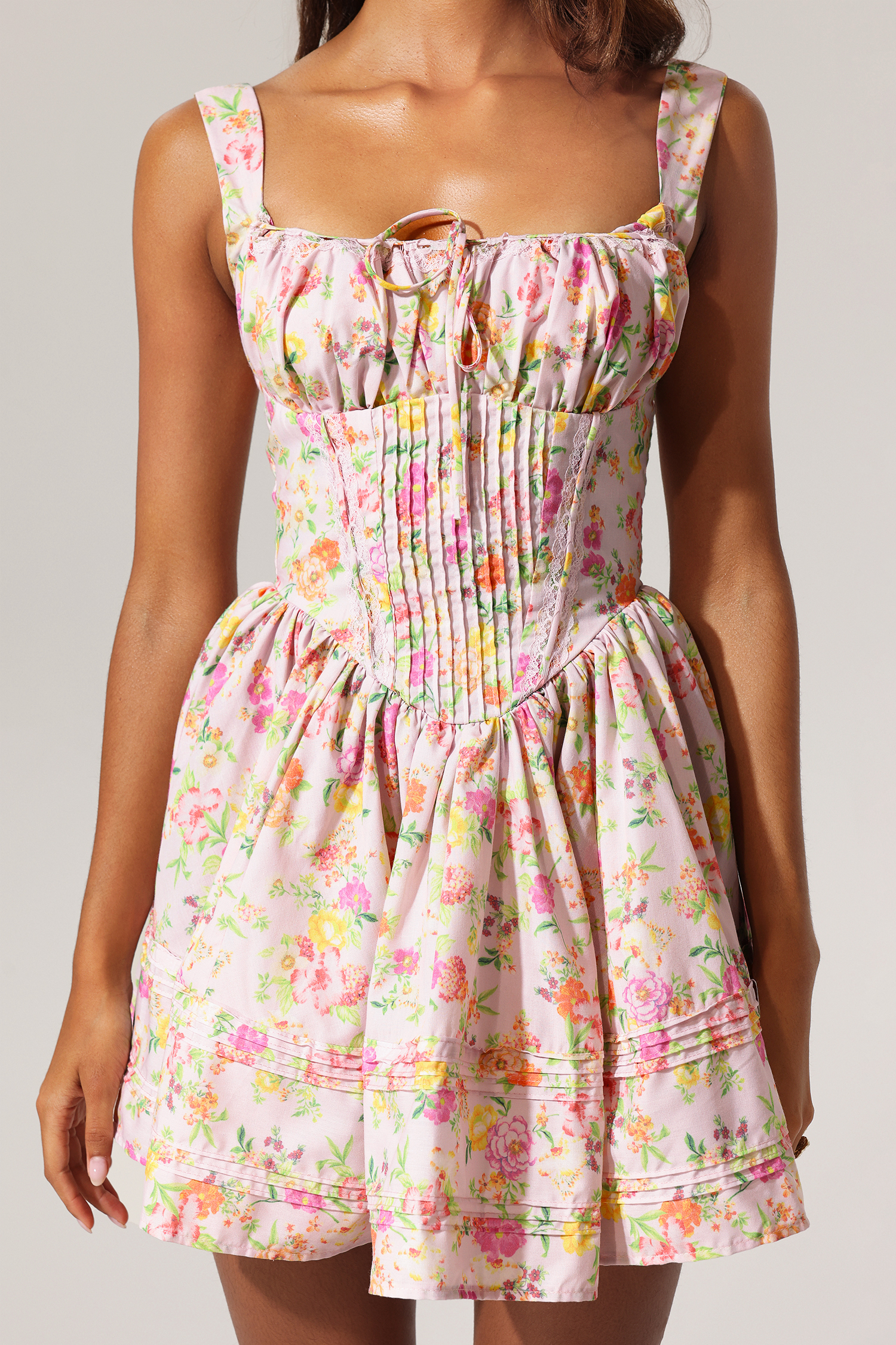 Emilia Halter Floral Printed Mini Dress