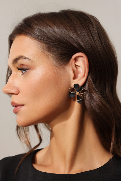 Guadalupe Flowers Metal Earrings