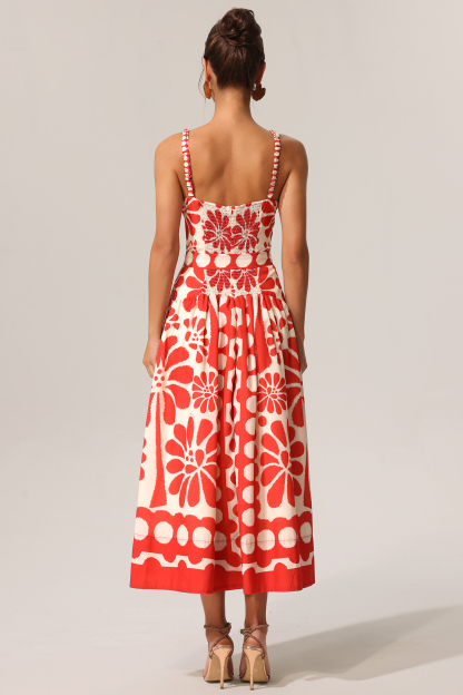 Tatiana Halter Floral Printed Bowknot Maxi Dress