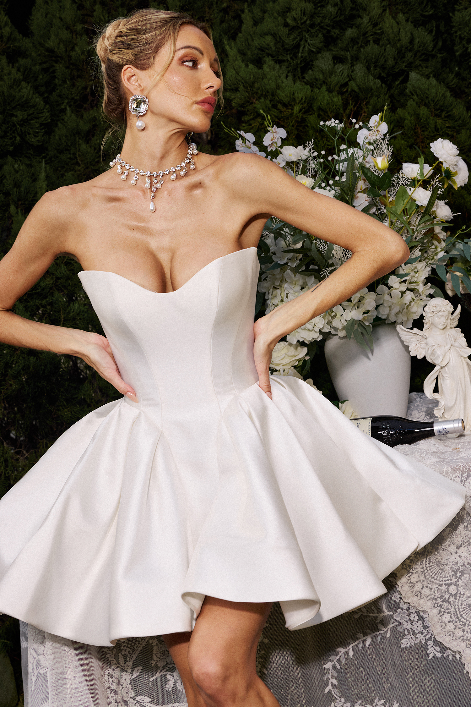 Sabina Sleeveless Lacing Mini Dress