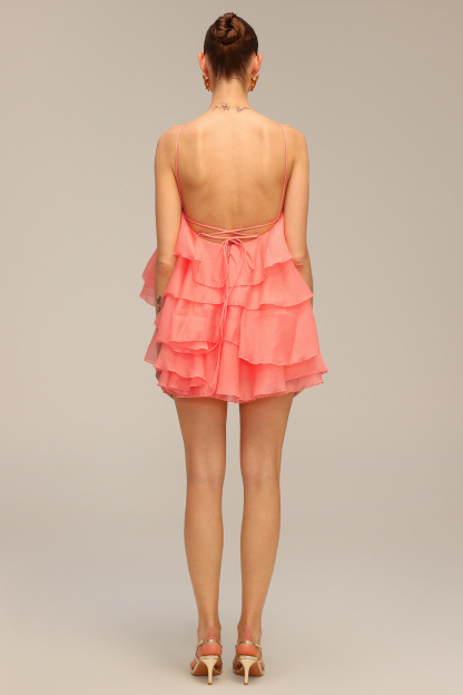 Heather Sleeveless Flower Floral Mini Dress