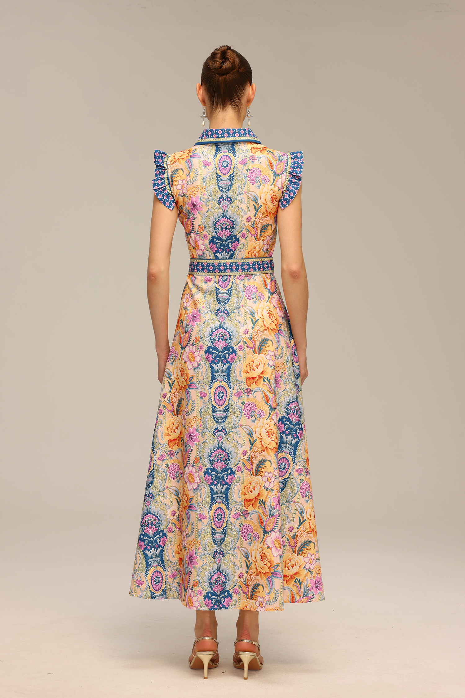 Paulina Floral Printed Sleeveless Maxi Dress