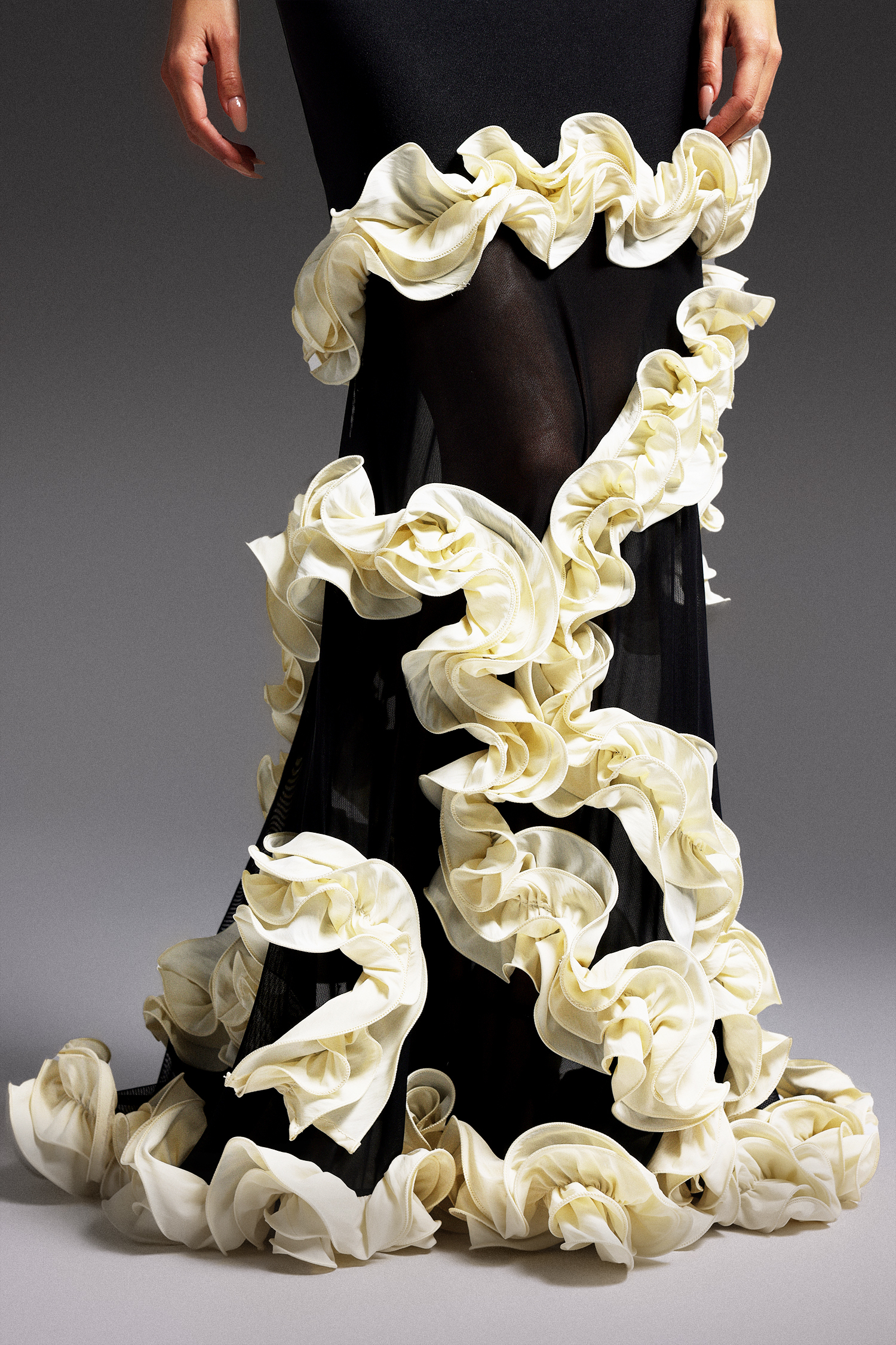 Dorothea Sleeveless Lace Trim Bandage Maxi Dress